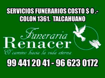 Funeraria Renacer — Servicios funerarios, Colón 1361, Talcahuano